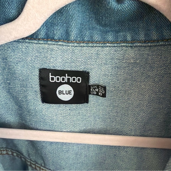 Boohoo Light Blue Jean Jacket for Women - Picture 4 of 7